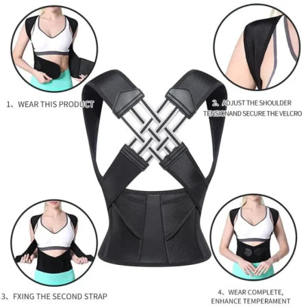Adjustable back posture corrector belt